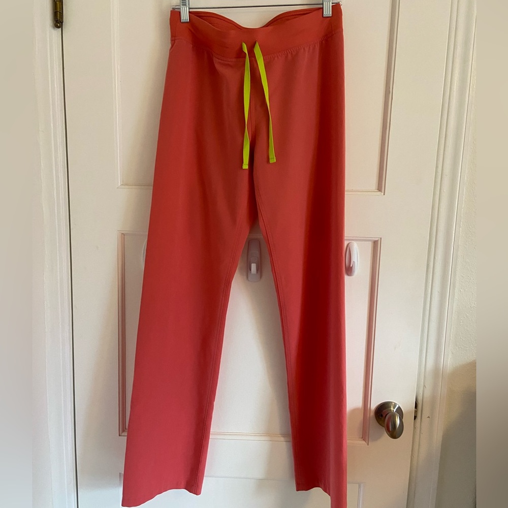 FIGS Livingston Basic Scrub Pant Hot Coral Small Tall